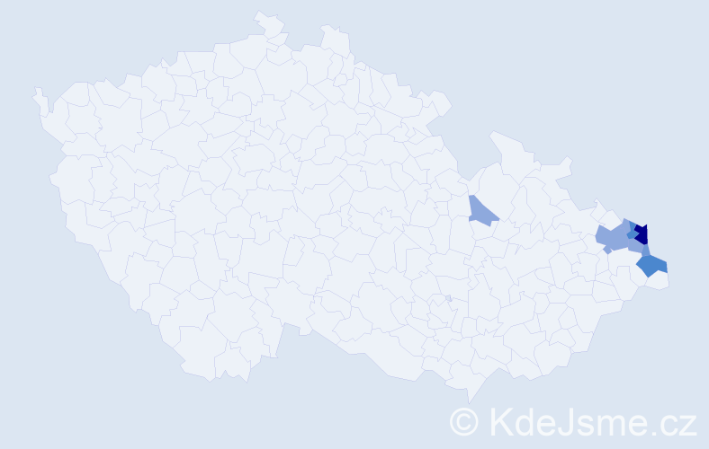 Příjmení: 'Putniorzová', počet výskytů 18 v celé ČR