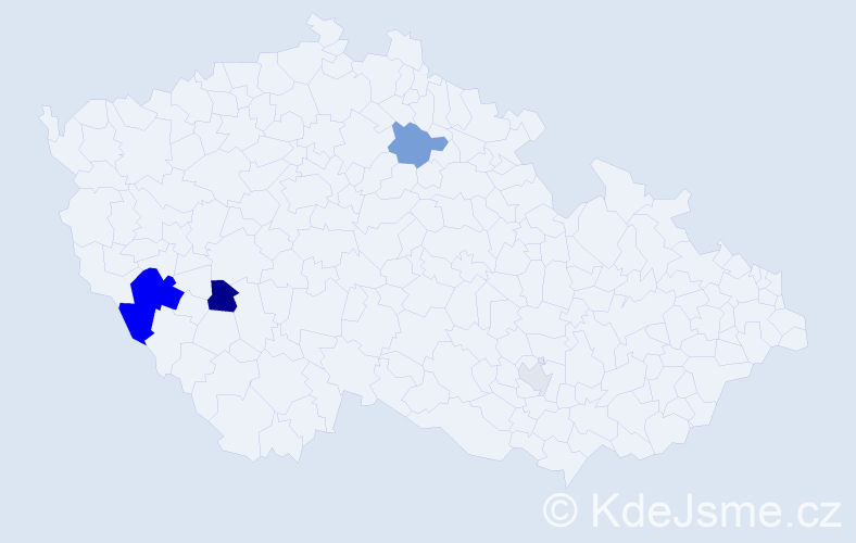 Příjmení: 'Gschwendtner', počet výskytů 11 v celé ČR