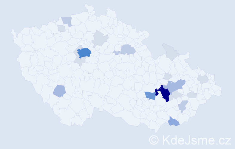 Příjmení: 'Hasová', počet výskytů 61 v celé ČR