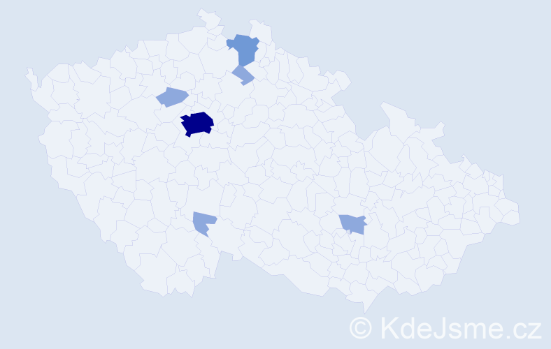 Příjmení: 'Trubáčková', počet výskytů 12 v celé ČR