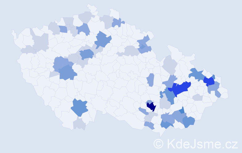 Příjmení: 'Masaryk', počet výskytů 145 v celé ČR