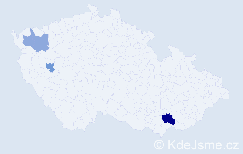 Příjmení: 'Chvostal', počet výskytů 10 v celé ČR
