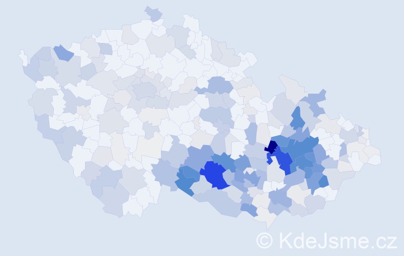 Příjmení: 'Kopečná', počet výskytů 1179 v celé ČR