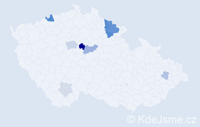 Příjmení: 'Raitrová', počet výskytů 26 v celé ČR