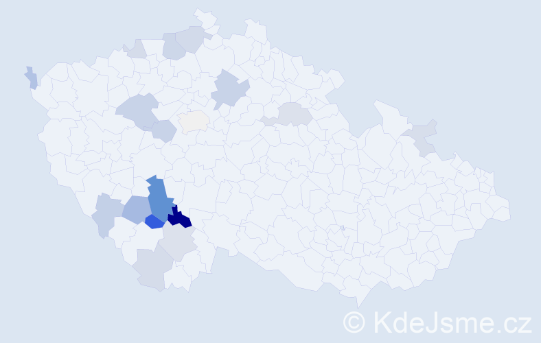 Příjmení: 'Schánělec', počet výskytů 43 v celé ČR