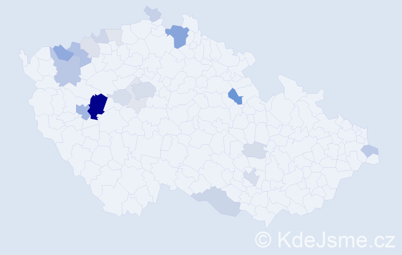 Příjmení: 'Kleinhamplová', počet výskytů 68 v celé ČR