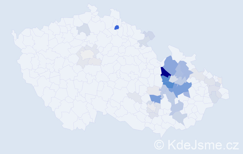 Příjmení: 'Neoral', počet výskytů 174 v celé ČR