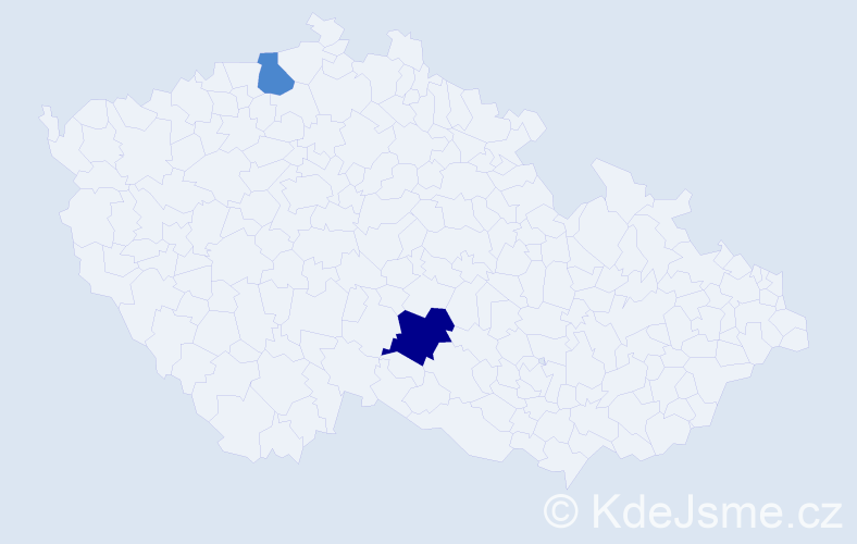 Příjmení: 'Kinčíová', počet výskytů 4 v celé ČR