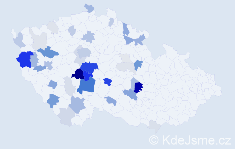 Příjmení: 'Dědová', počet výskytů 137 v celé ČR