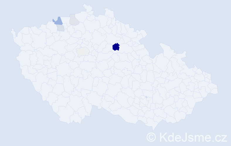 Příjmení: 'Badea', počet výskytů 10 v celé ČR