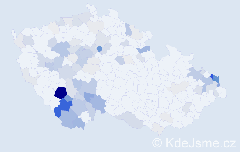 Příjmení: 'Sosnová', počet výskytů 377 v celé ČR