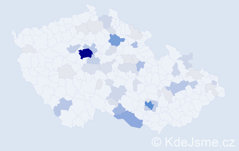 Příjmení: 'Lustigová', počet výskytů 177 v celé ČR
