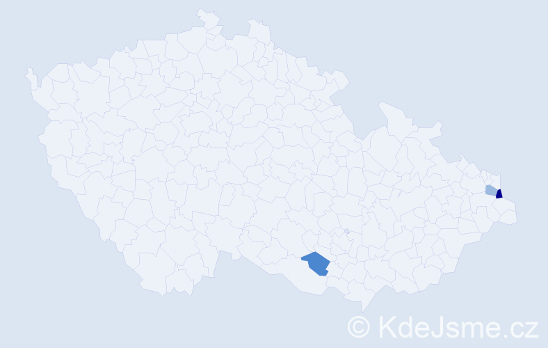 Příjmení: 'Brijová', počet výskytů 7 v celé ČR