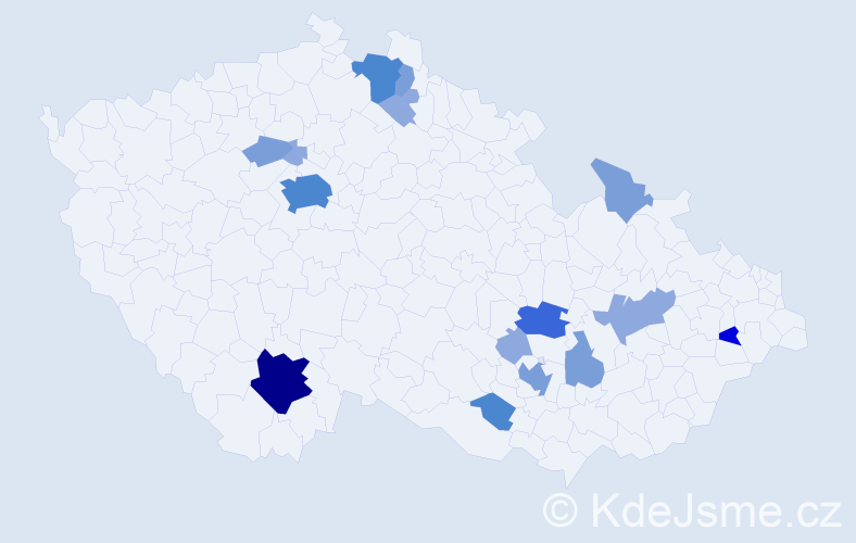 Příjmení: 'Peiger', počet výskytů 41 v celé ČR