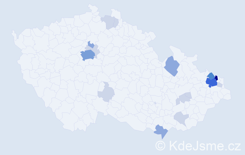 Příjmení: 'Drobík', počet výskytů 48 v celé ČR