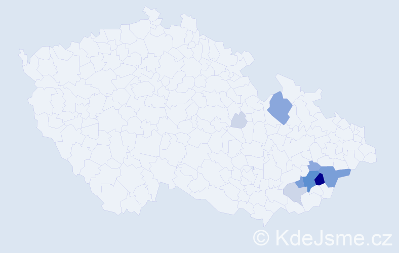Příjmení: 'Kráčala', počet výskytů 35 v celé ČR