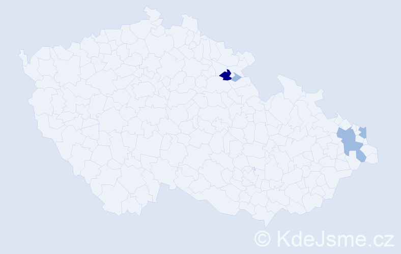 Příjmení: 'Balciráková', počet výskytů 8 v celé ČR
