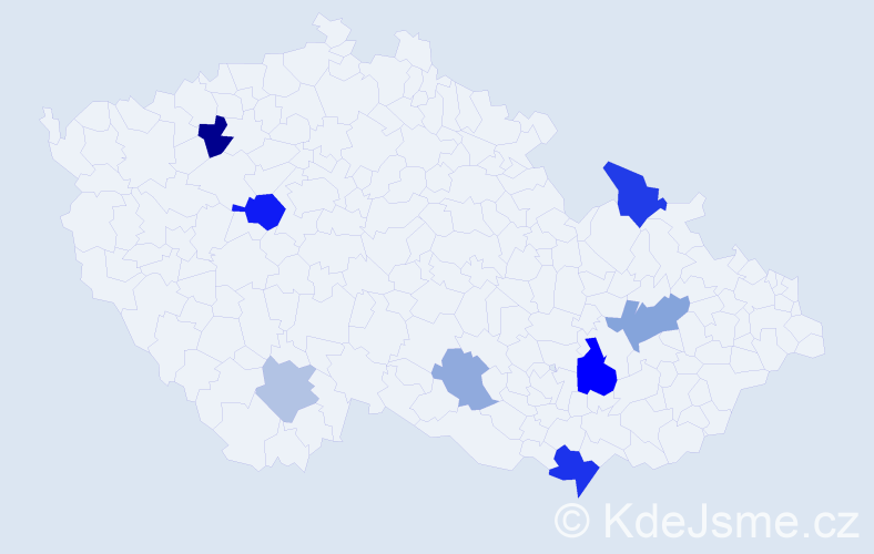 Příjmení: 'Straškrábová', počet výskytů 17 v celé ČR