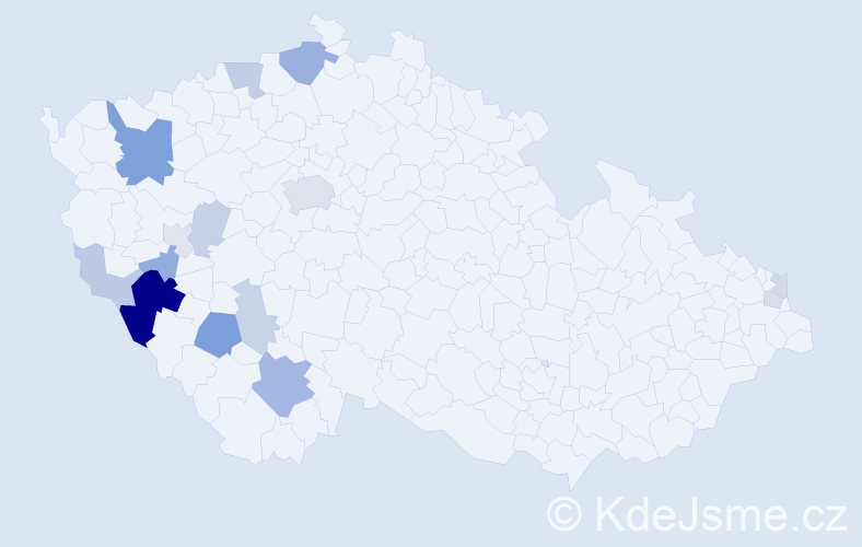 Příjmení: 'Huspeka', počet výskytů 42 v celé ČR