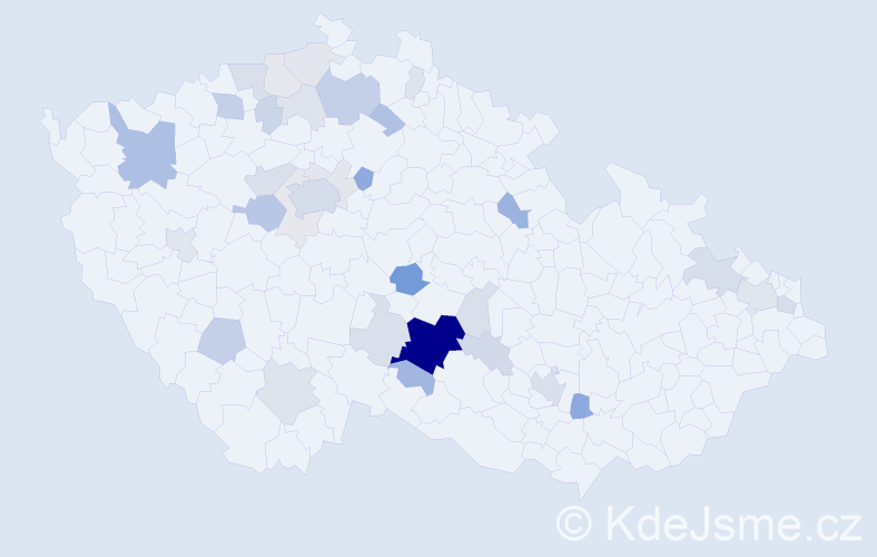 Příjmení: 'Policarová', počet výskytů 113 v celé ČR