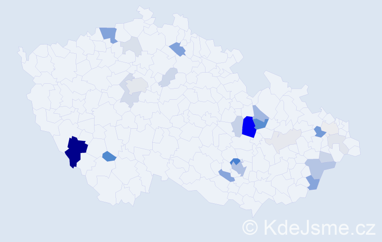 Příjmení: 'Melcherová', počet výskytů 76 v celé ČR