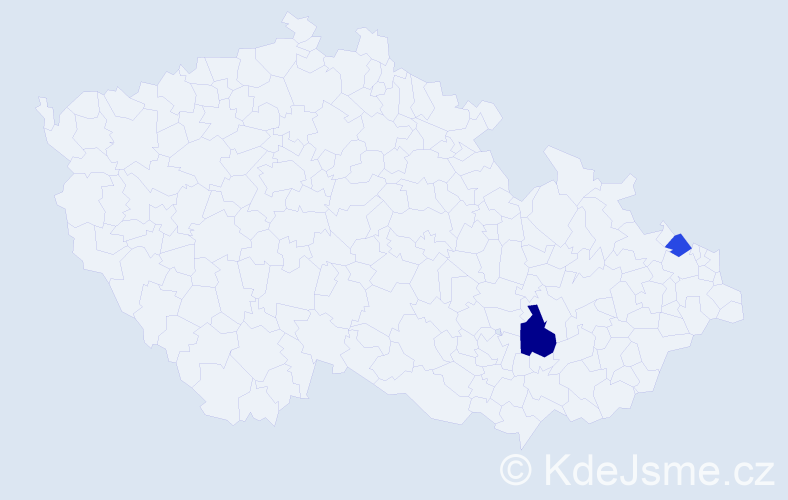 Příjmení: 'Leckel', počet výskytů 3 v celé ČR