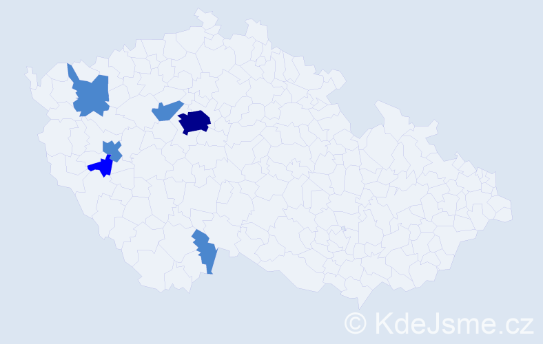 Příjmení: 'Kančevová', počet výskytů 9 v celé ČR