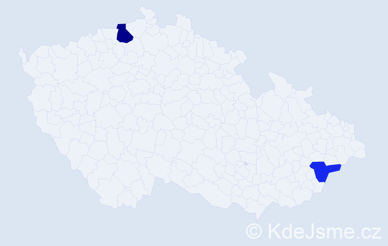 Příjmení: 'Mazureková', počet výskytů 3 v celé ČR