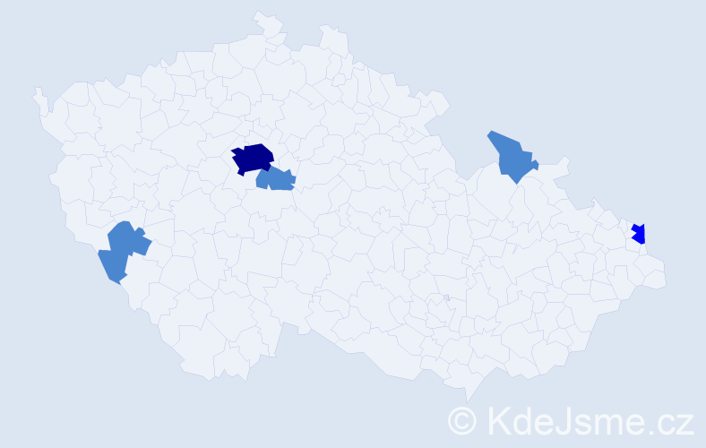 Příjmení: 'Verníčková', počet výskytů 8 v celé ČR