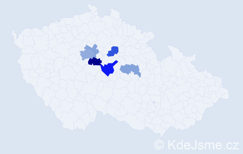 Příjmení: 'Limaxová', počet výskytů 15 v celé ČR