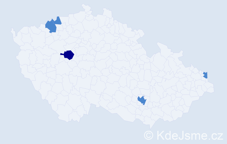 Příjmení: 'Karšňák', počet výskytů 7 v celé ČR