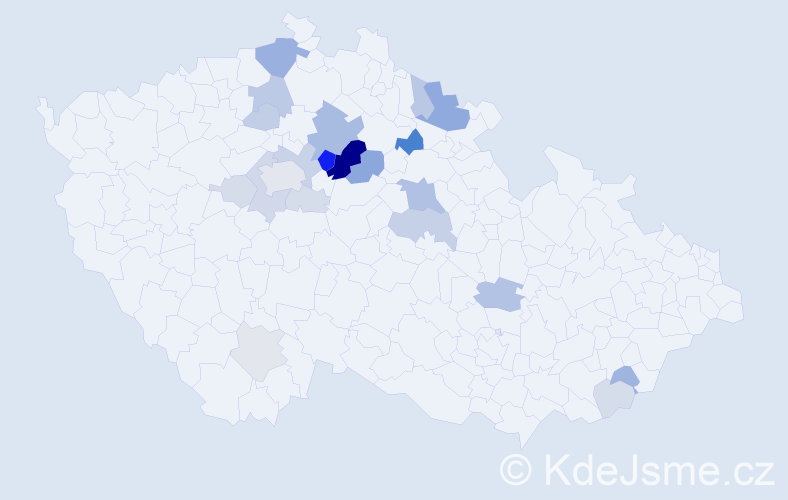 Příjmení: 'Rozová', počet výskytů 61 v celé ČR