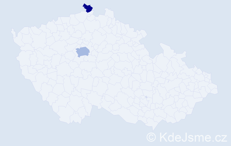 Příjmení: 'Jaafar', počet výskytů 4 v celé ČR