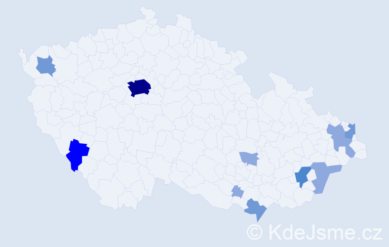 Příjmení: 'Križková', počet výskytů 27 v celé ČR