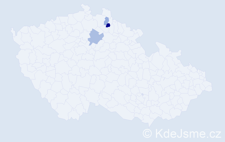 Příjmení: 'Pulíčková', počet výskytů 14 v celé ČR