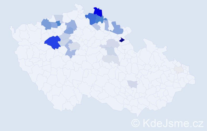 Příjmení: 'Linke', počet výskytů 97 v celé ČR