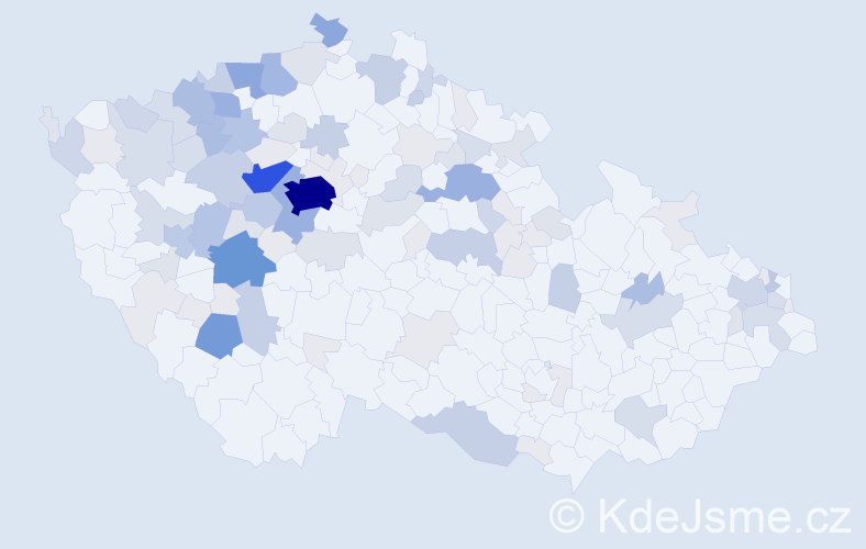 Příjmení: 'Bryndová', počet výskytů 390 v celé ČR