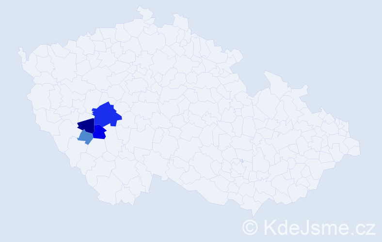 Příjmení: 'Citerbart', počet výskytů 13 v celé ČR