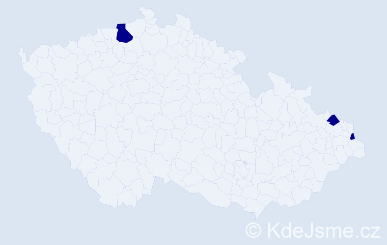 Příjmení: 'Abdelhadi', počet výskytů 3 v celé ČR
