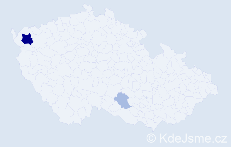 Příjmení: 'Vačurová', počet výskytů 8 v celé ČR