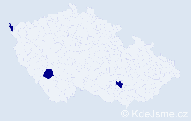 Příjmení: 'Alberová', počet výskytů 3 v celé ČR