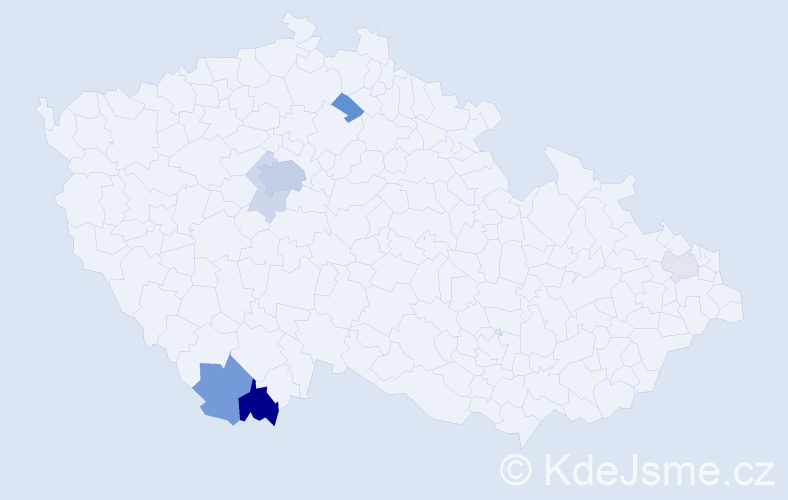 Příjmení: 'Alexandrovová', počet výskytů 18 v celé ČR
