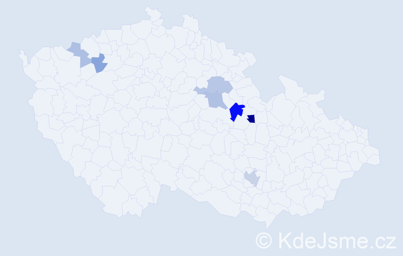Příjmení: 'Beskyd', počet výskytů 16 v celé ČR