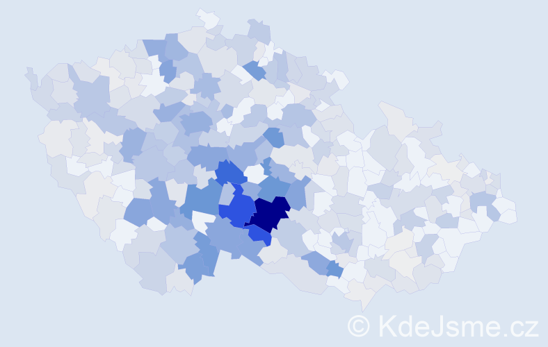 Příjmení: 'Vondráková', počet výskytů 1318 v celé ČR
