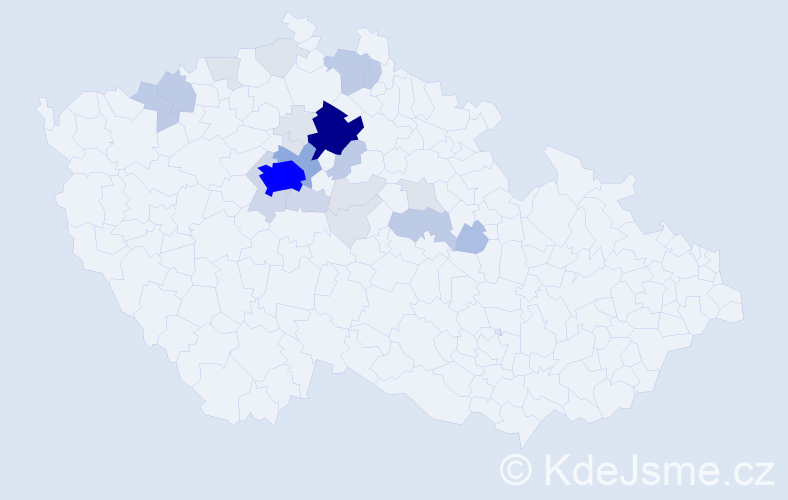 Příjmení: 'Rejmon', počet výskytů 90 v celé ČR
