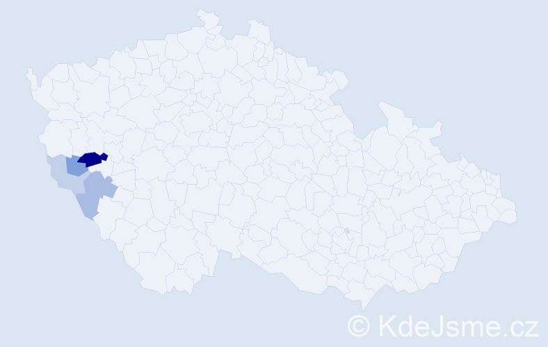 Příjmení: 'Leider', počet výskytů 10 v celé ČR