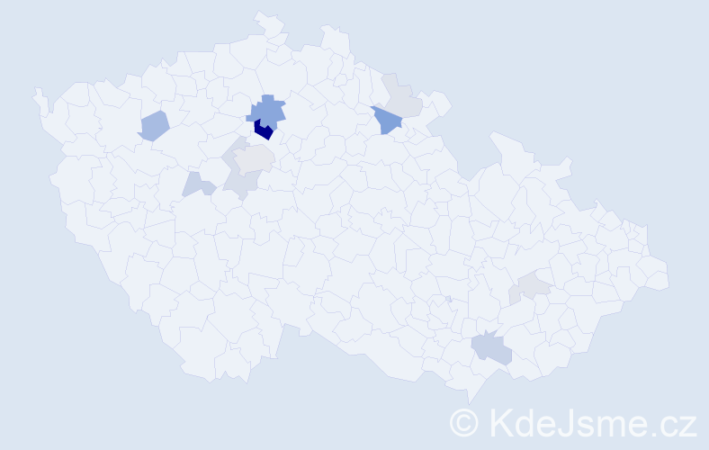 Příjmení: 'Goldšmídová', počet výskytů 34 v celé ČR