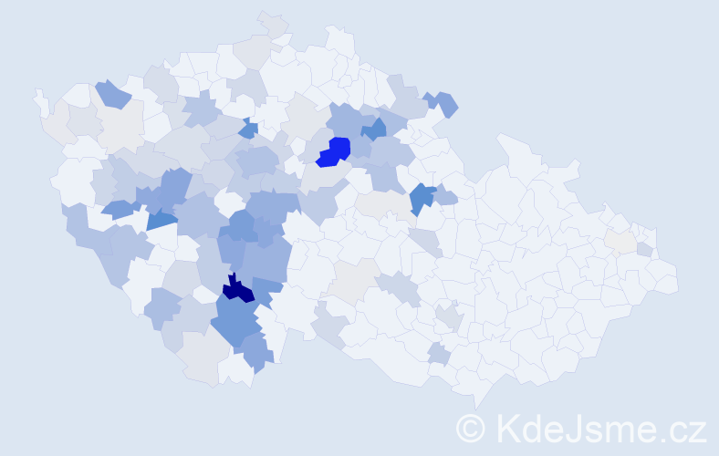 Příjmení: 'Čipera', počet výskytů 376 v celé ČR