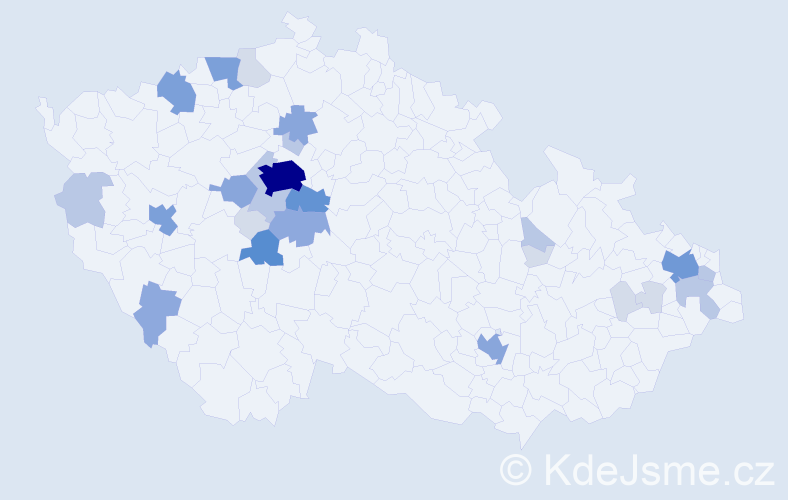 Příjmení: 'Senftová', počet výskytů 89 v celé ČR