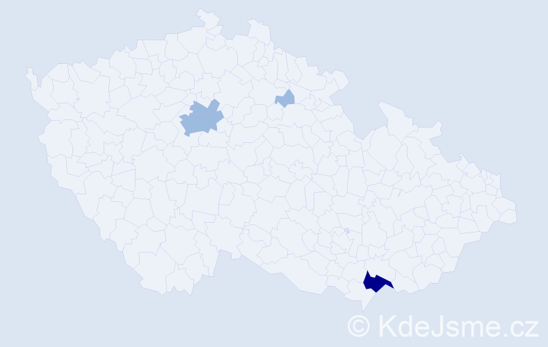 Příjmení: 'Baxter', počet výskytů 7 v celé ČR